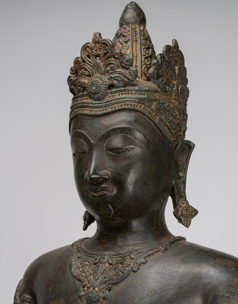 Estatua de Buda - Estatua de Buda de Meditación Real Estilo Antiguo Chiang Saen - 86cm/34"