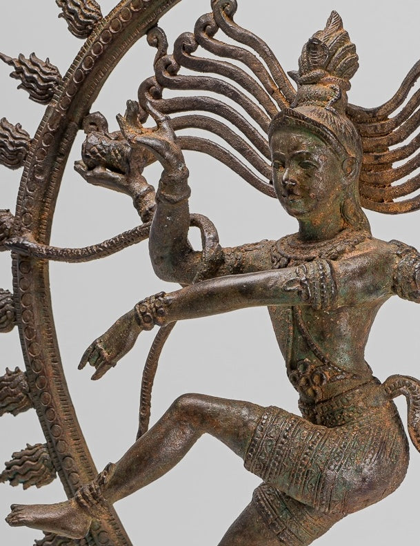Large Shiva Statue - Antique Indian Style Bronze Dancing Shiva statue as Lord Nataraja - 67cm(27") Tall