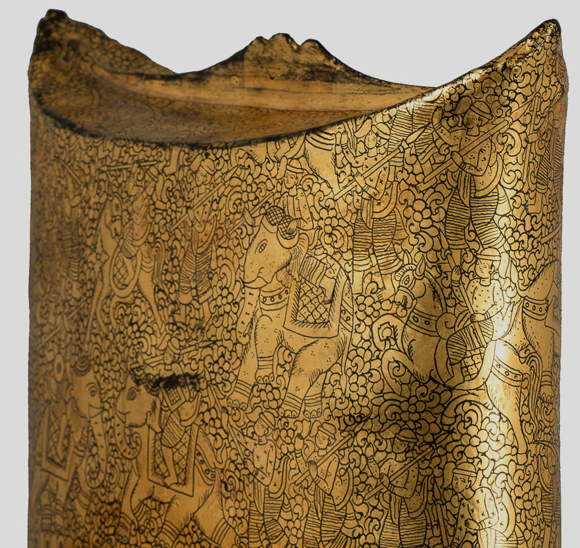 Porta di moneta antichi del XIX secolo Birmese - 34 cm/14 "