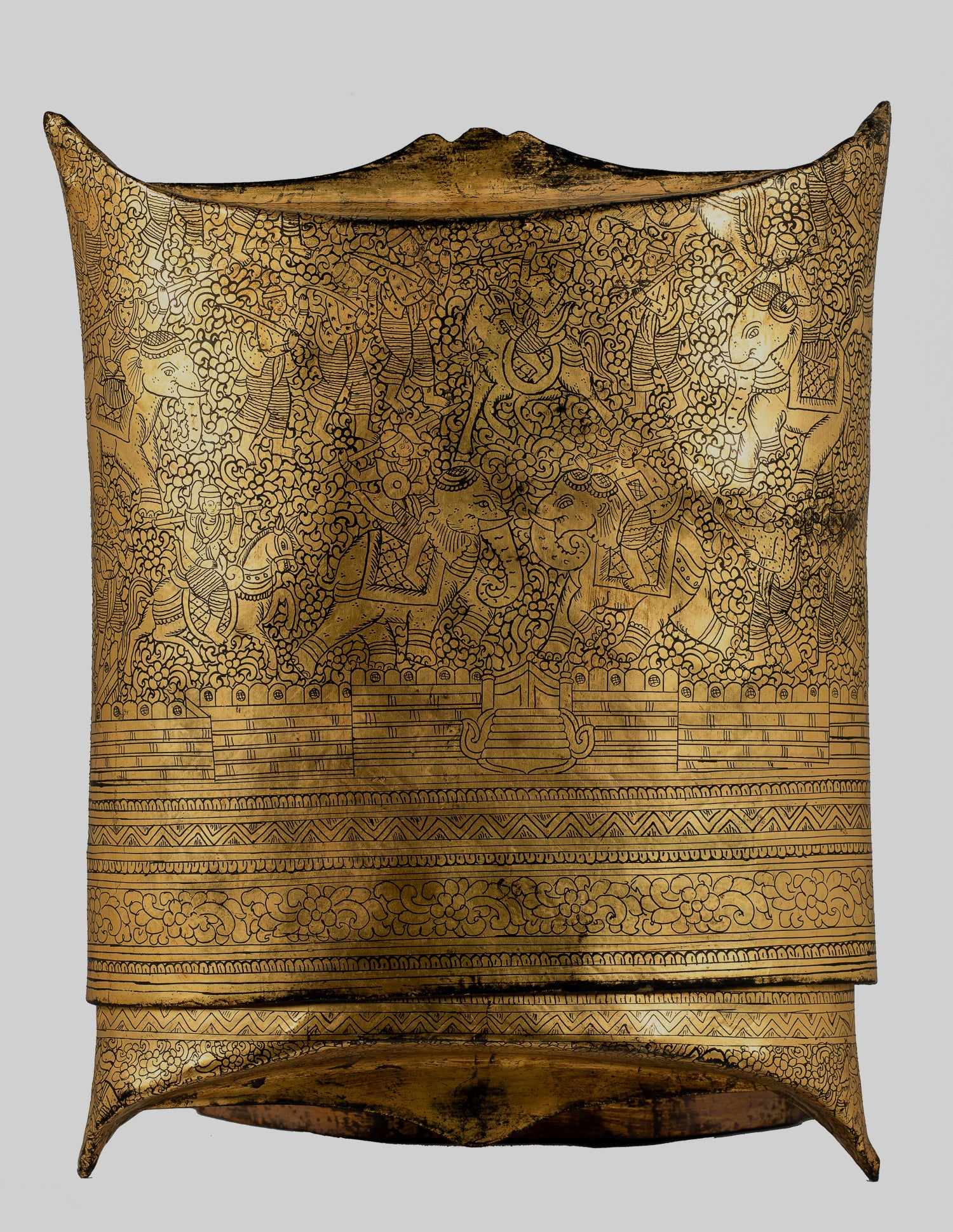 Porta di moneta antichi del XIX secolo Birmese - 34 cm/14 "