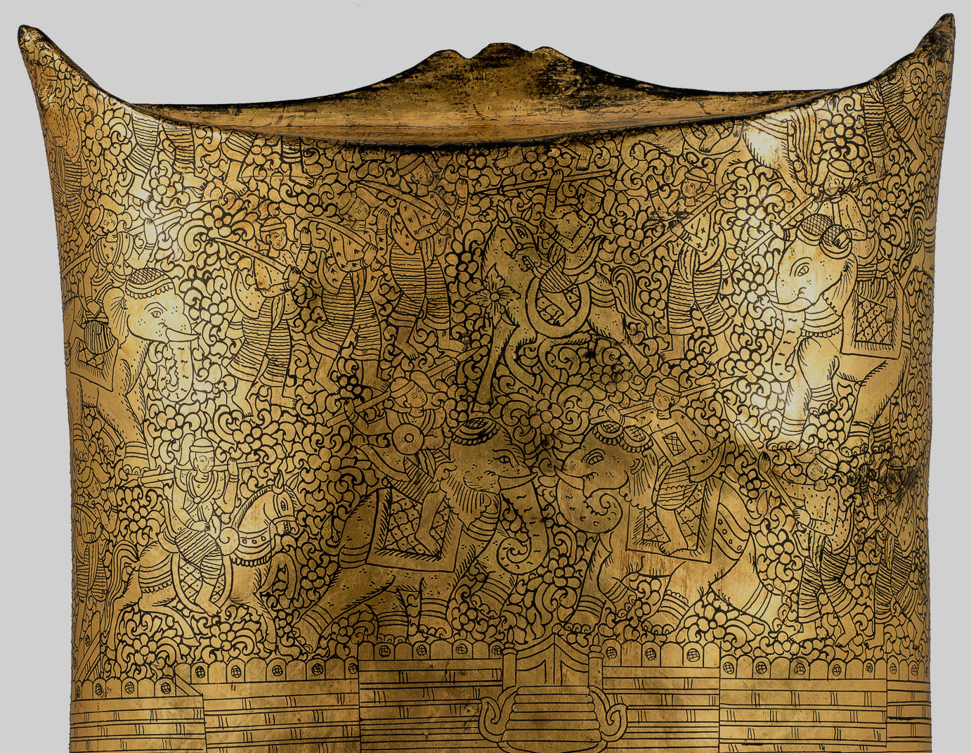 Porta di moneta antichi del XIX secolo Birmese - 34 cm/14 "