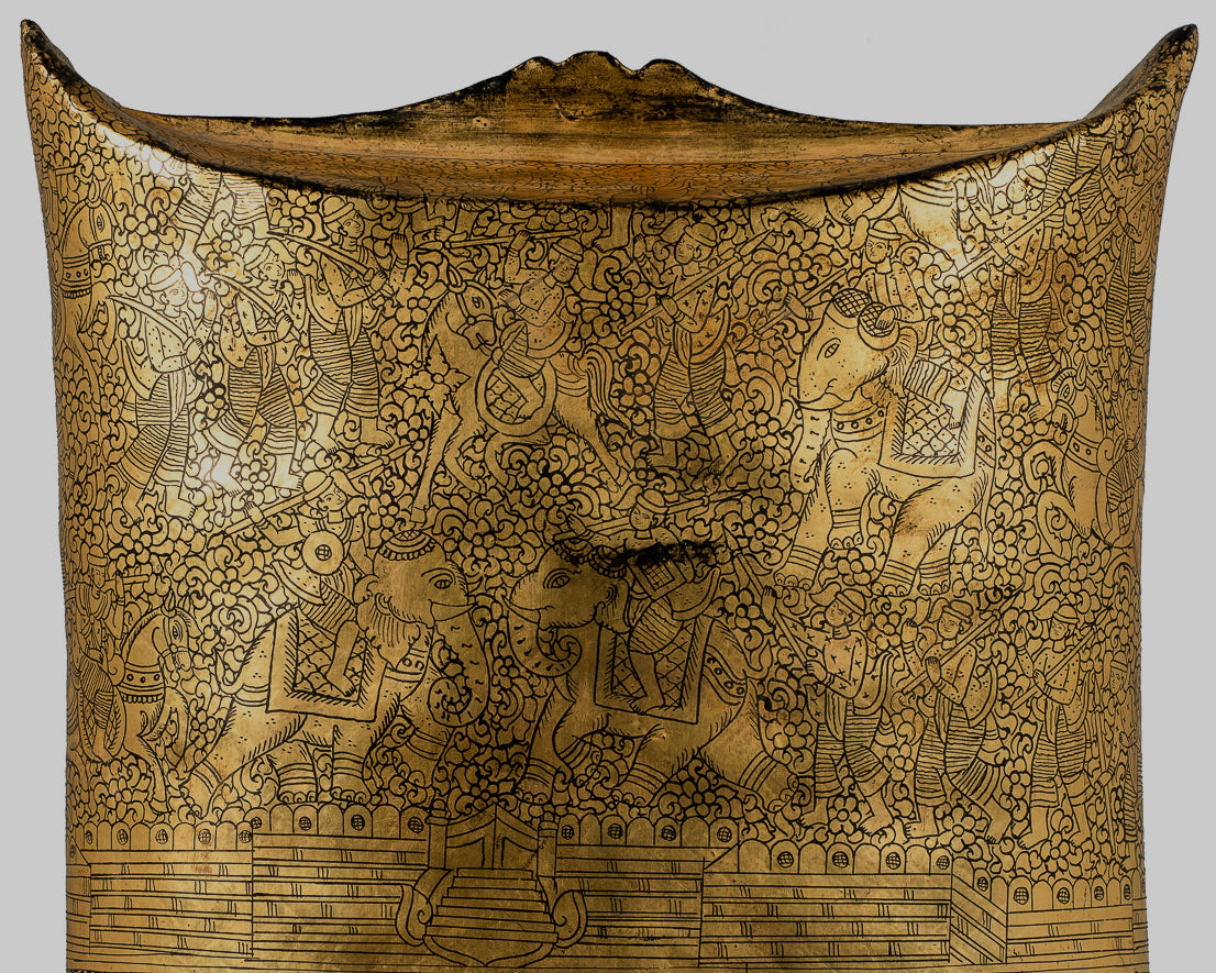 Porta di moneta antichi del XIX secolo Birmese - 34 cm/14 "