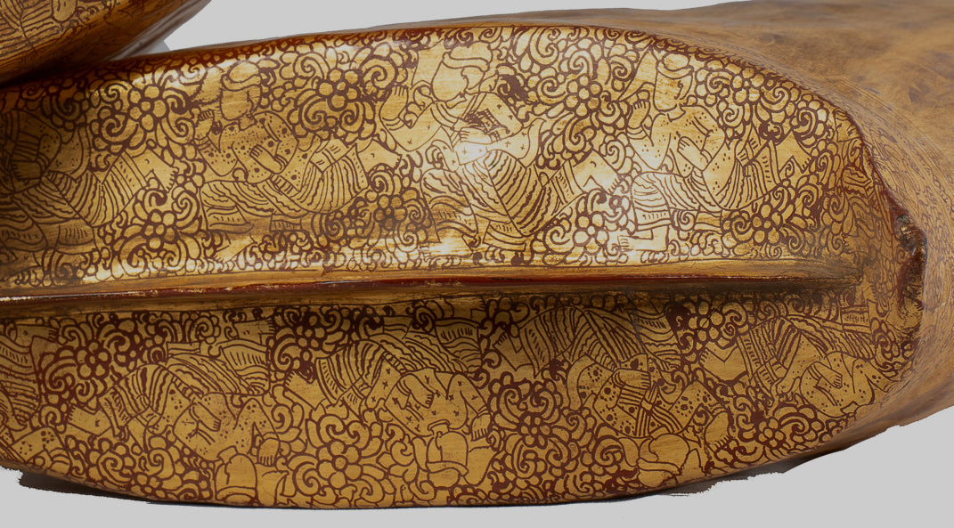 Porta di moneta antichi del XIX secolo Birmese - 34 cm/14 "