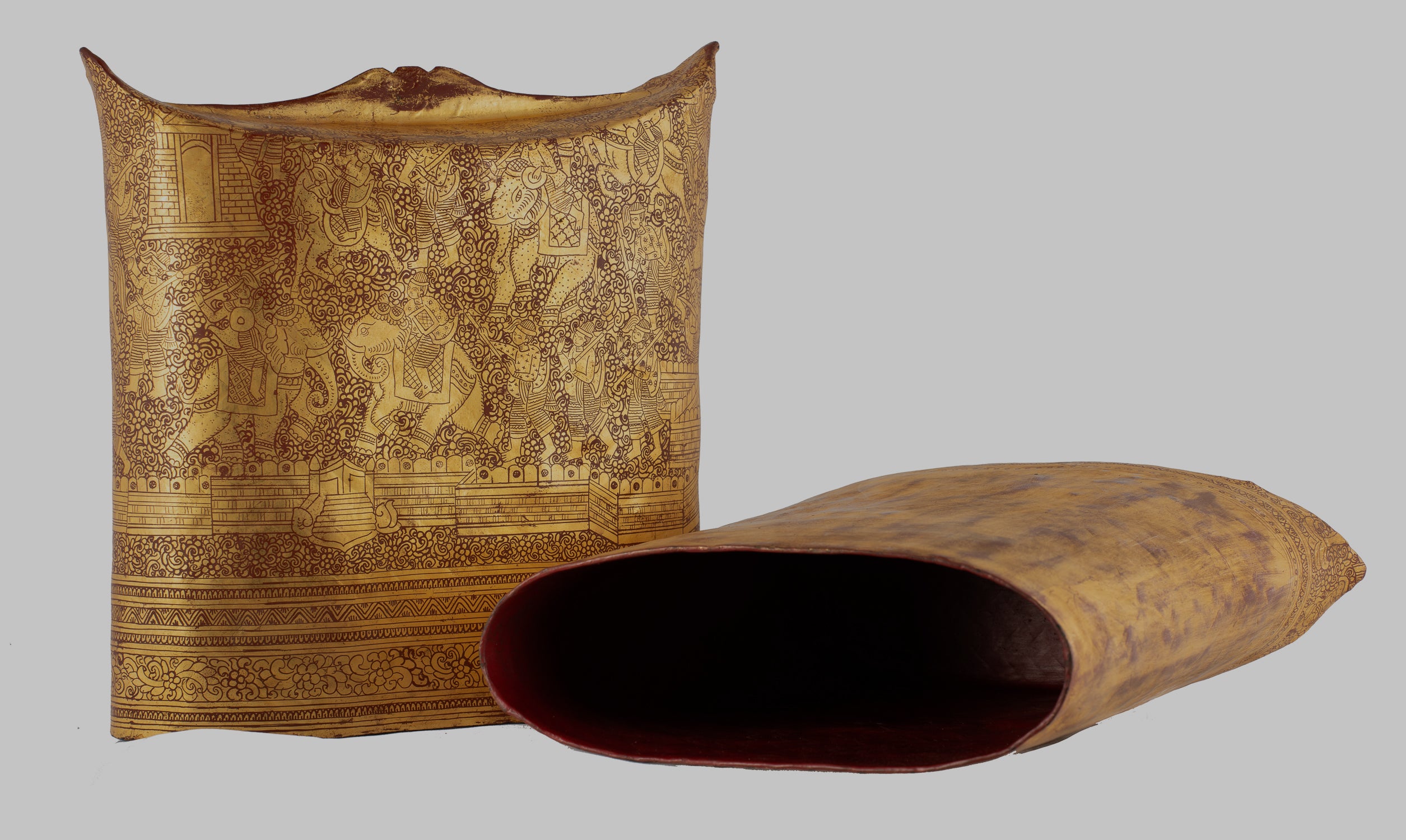 Porta di moneta antichi del XIX secolo Birmese - 34 cm/14 "