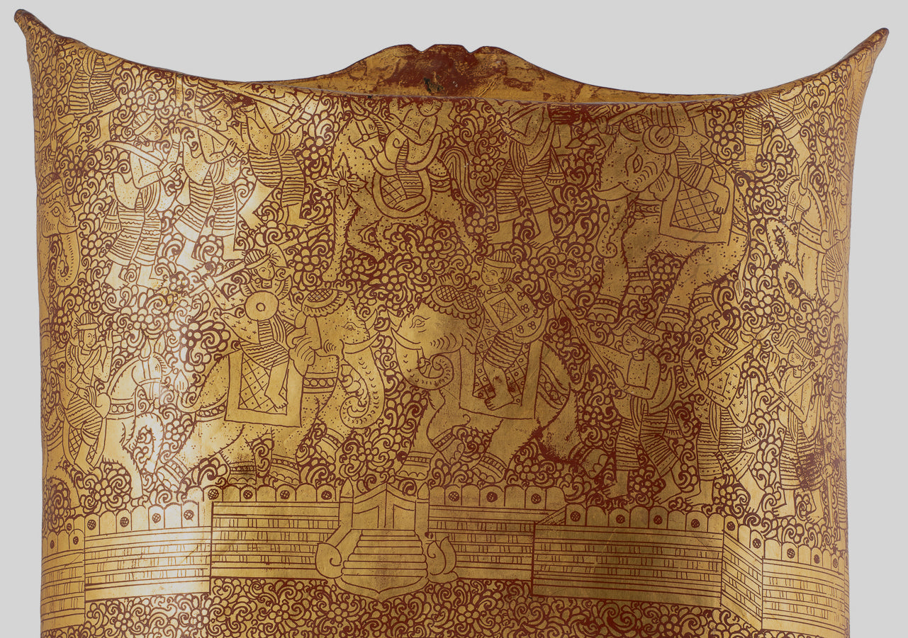 Porta di moneta antichi del XIX secolo Birmese - 34 cm/14 "