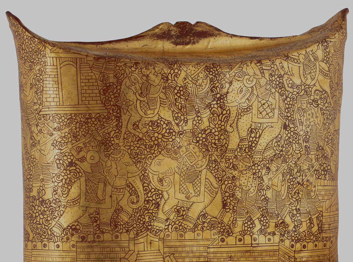 Porta di moneta antichi del XIX secolo Birmese - 34 cm/14 "