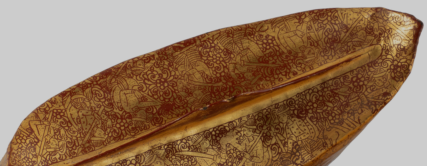 Porta di moneta antichi del XIX secolo Birmese - 34 cm/14 "