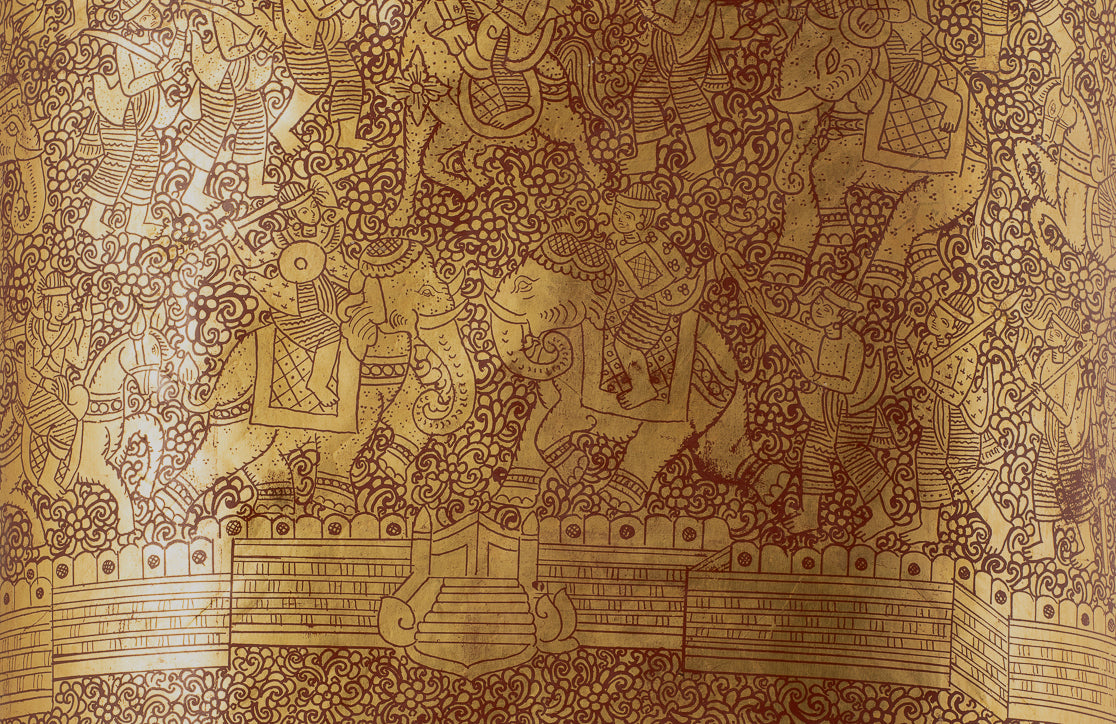 Porta di moneta antichi del XIX secolo Birmese - 34 cm/14 "