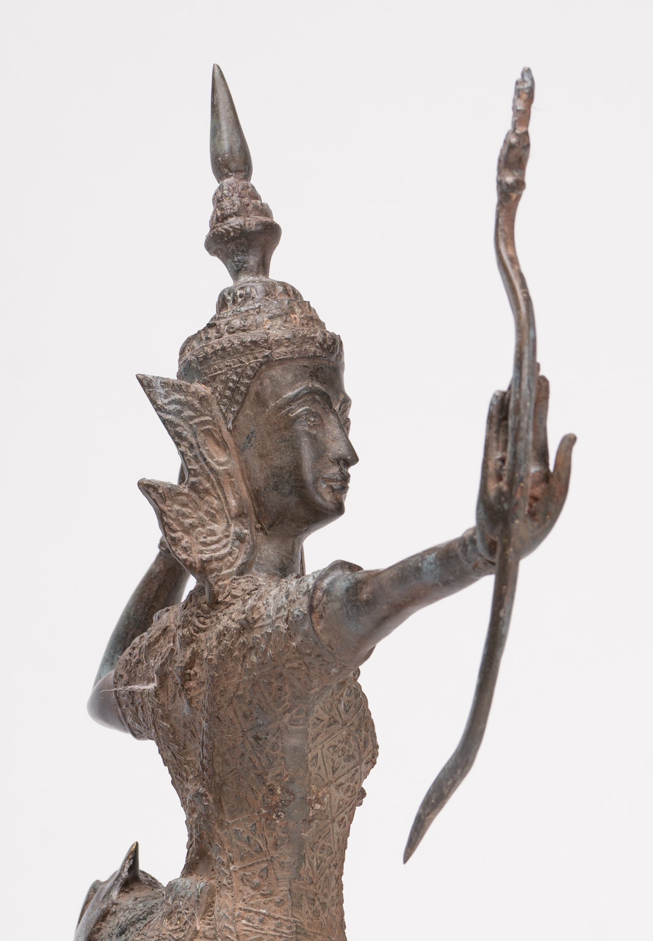 Rama Statue - Antique Thai Style Bronze Thai Rama - Avatar of Vishnu - 37cm/15"