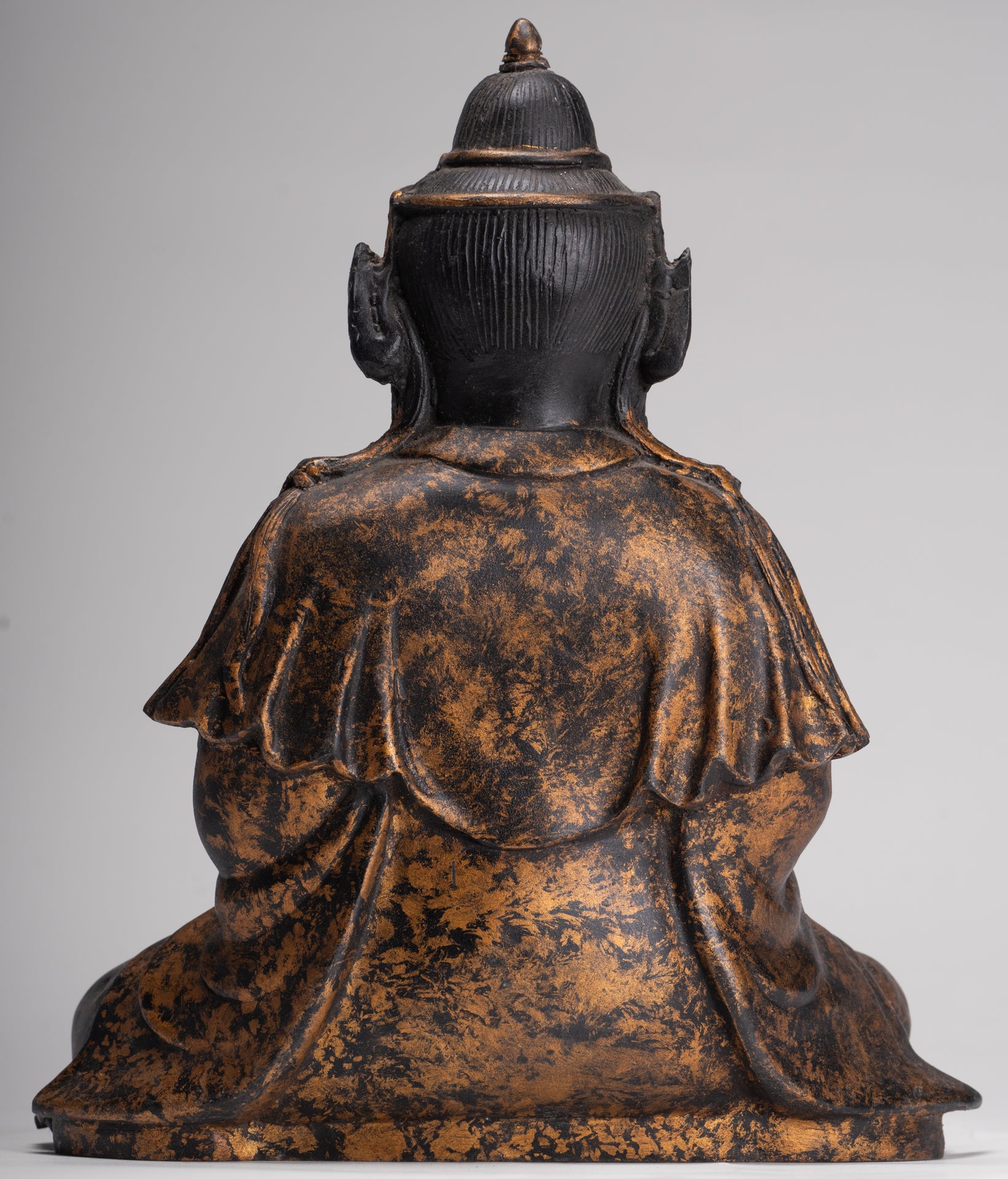 Antique Chinese Style Seated Dharmachakra Teaching Buddha Statue - 27cm/11"