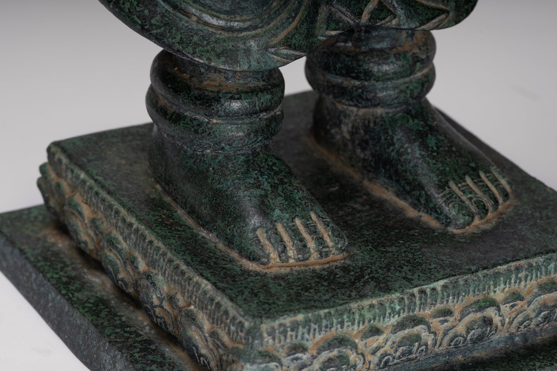 Antique Khmer Style Bronze Banteay Srei Style Standing Devatas - 69cm/28"