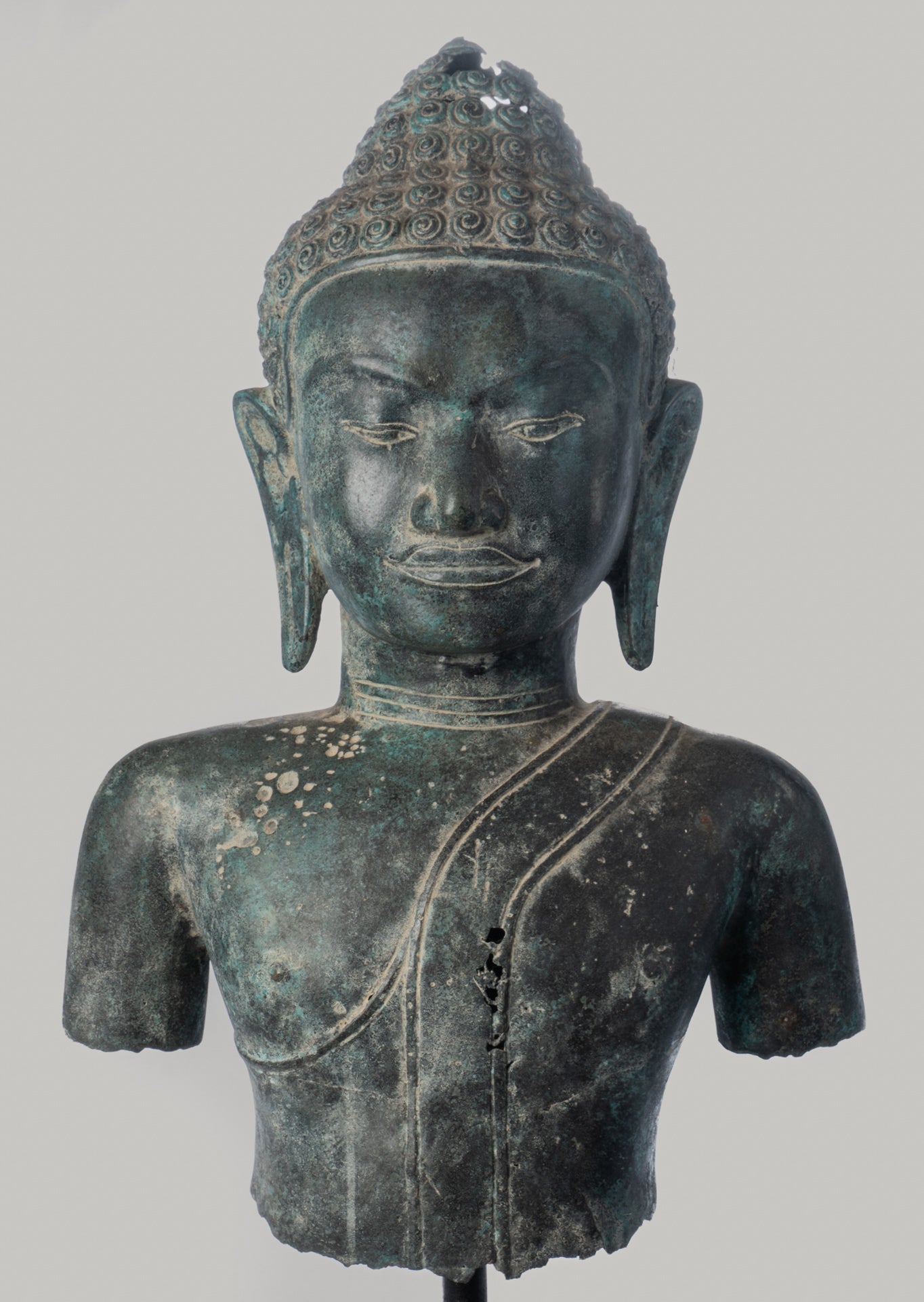 Buddha Statue - Antique Thai Style Southeast Asia Guatama Buddha Torso Statue - 67cm/27"