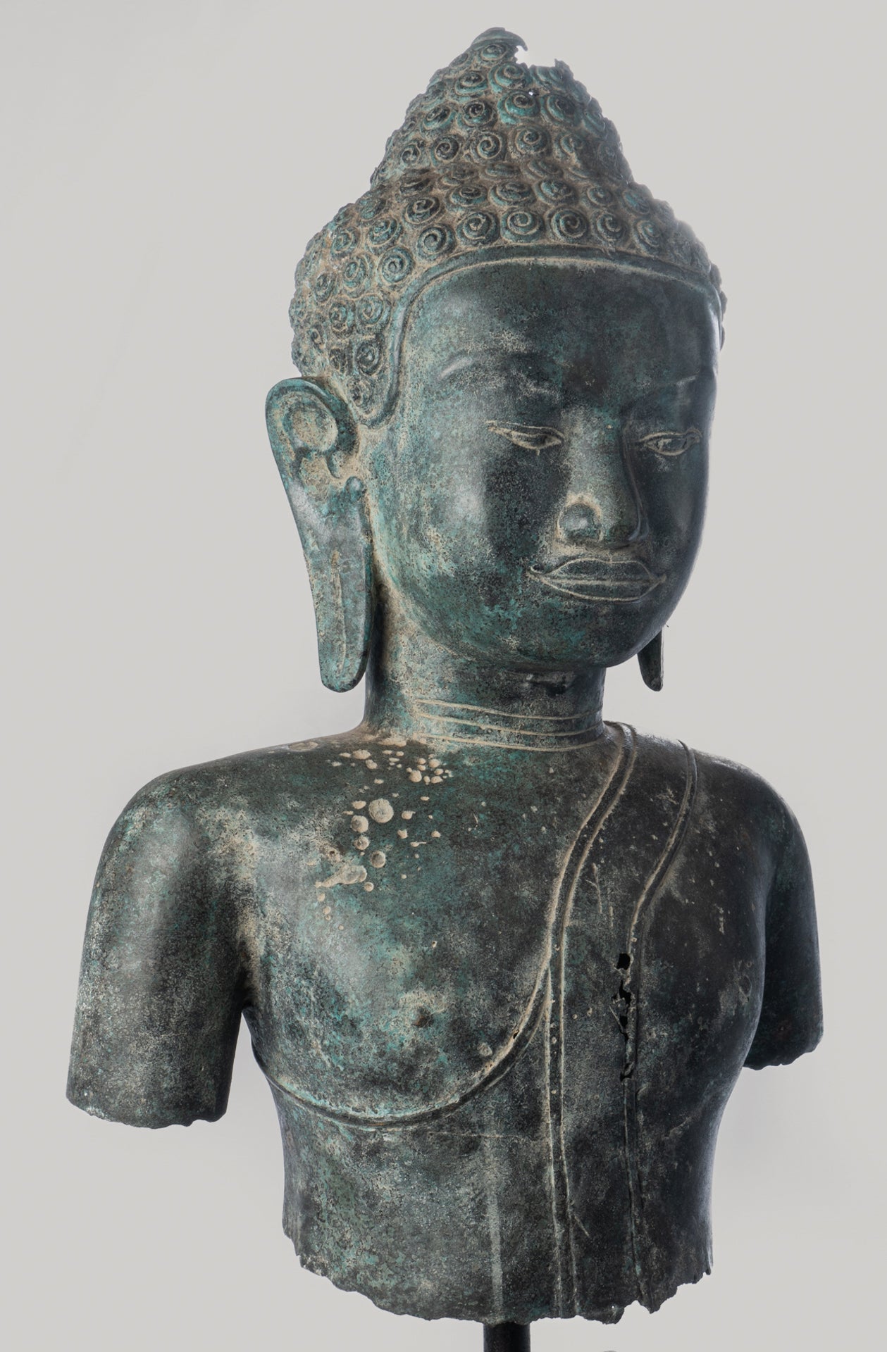 Buddha Statue - Antique Thai Style Southeast Asia Guatama Buddha Torso Statue - 67cm/27"