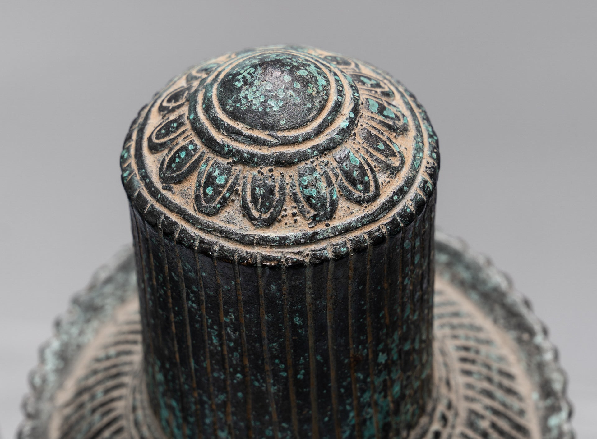 Antique Khmer Style Bronze Standing Bayon Vishnu Statue - Protector - 130cm/52"