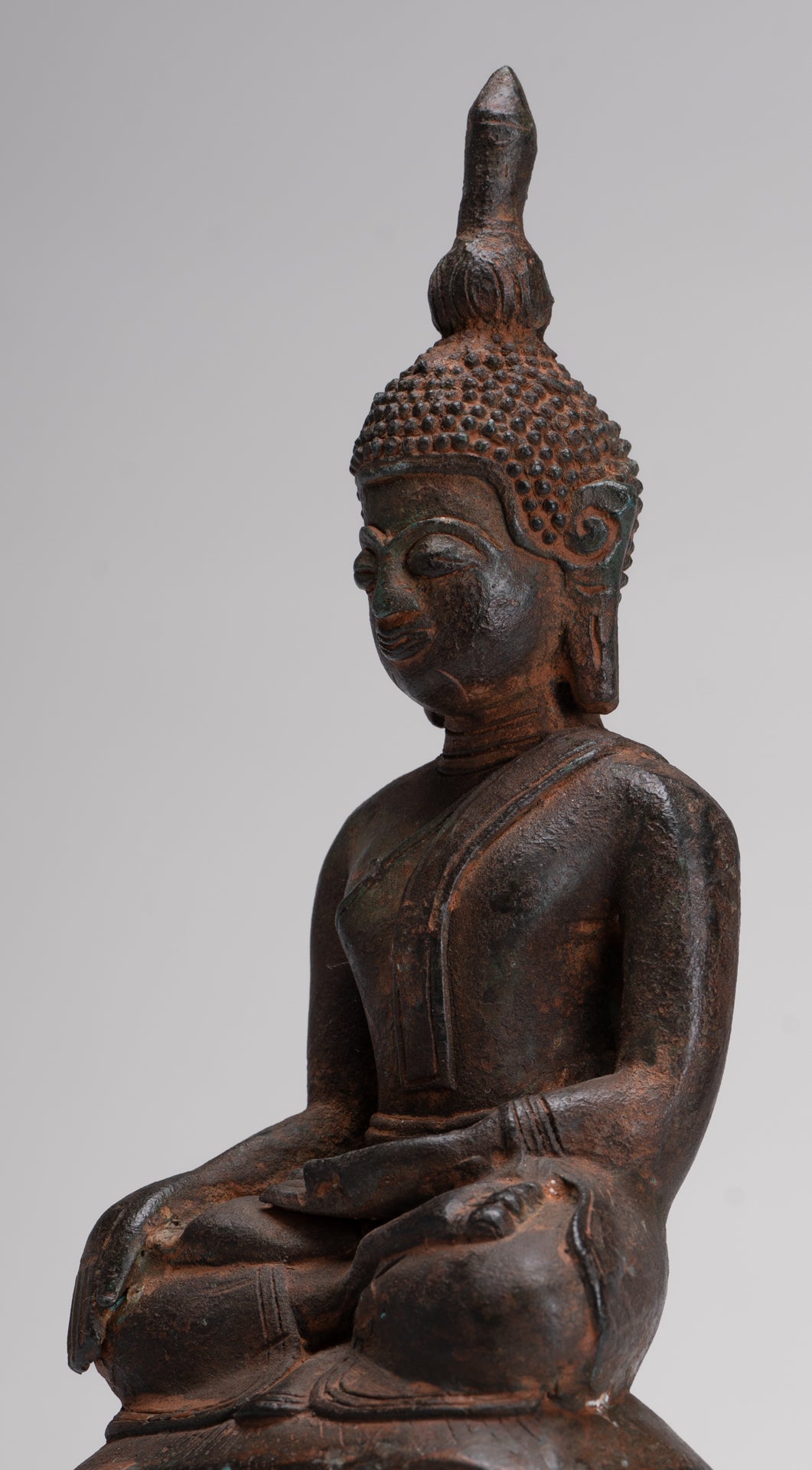 Buddha Statue - Antique Laos Style Enlightenment Buddha Statue - 33cm/13"