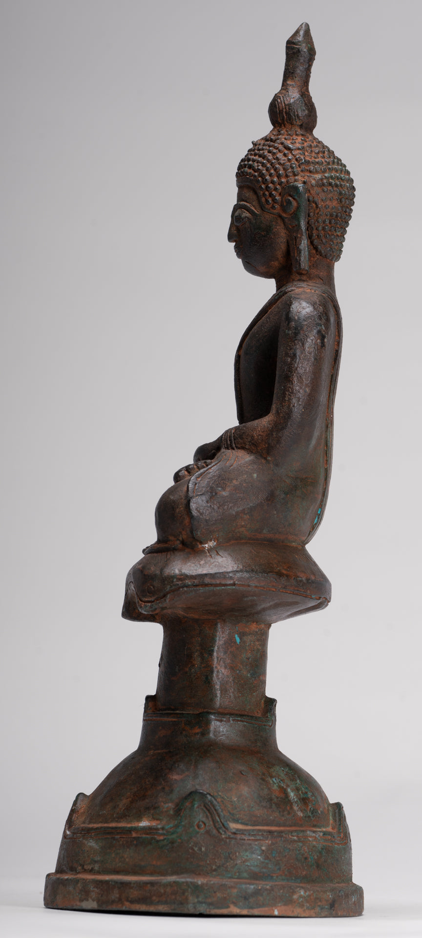 Buddha Statue - Antique Laos Style Enlightenment Buddha Statue - 33cm/13"