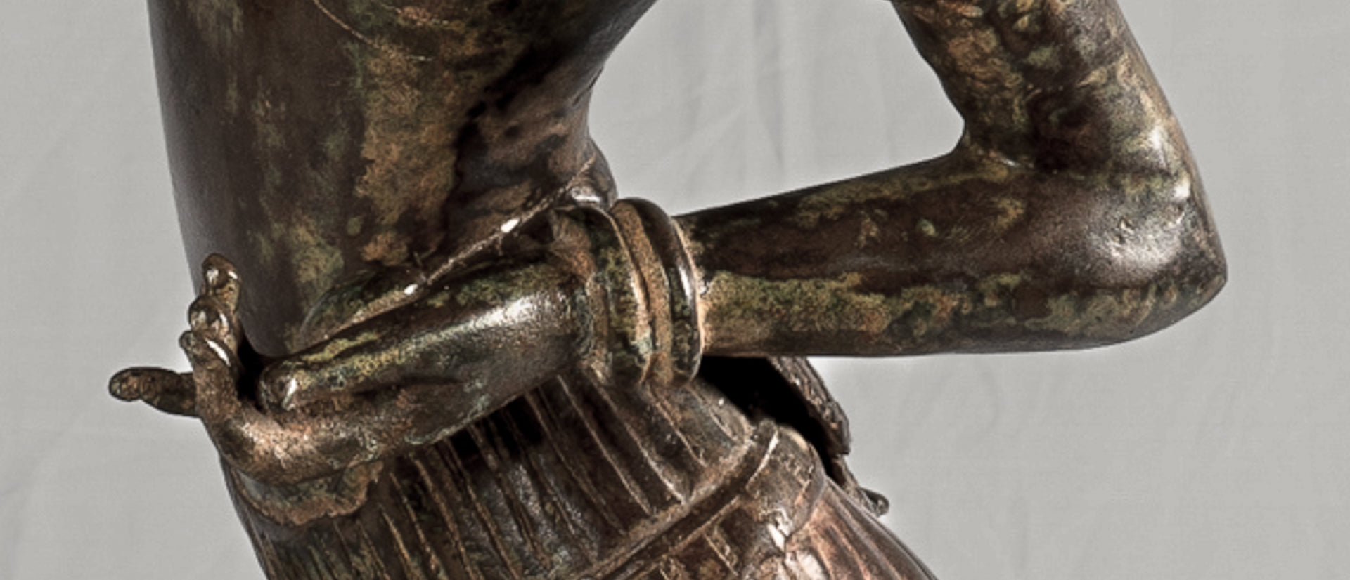 Antique Thai Style Bronze Dancing Apsara or Angel Statue - 85cm/34"