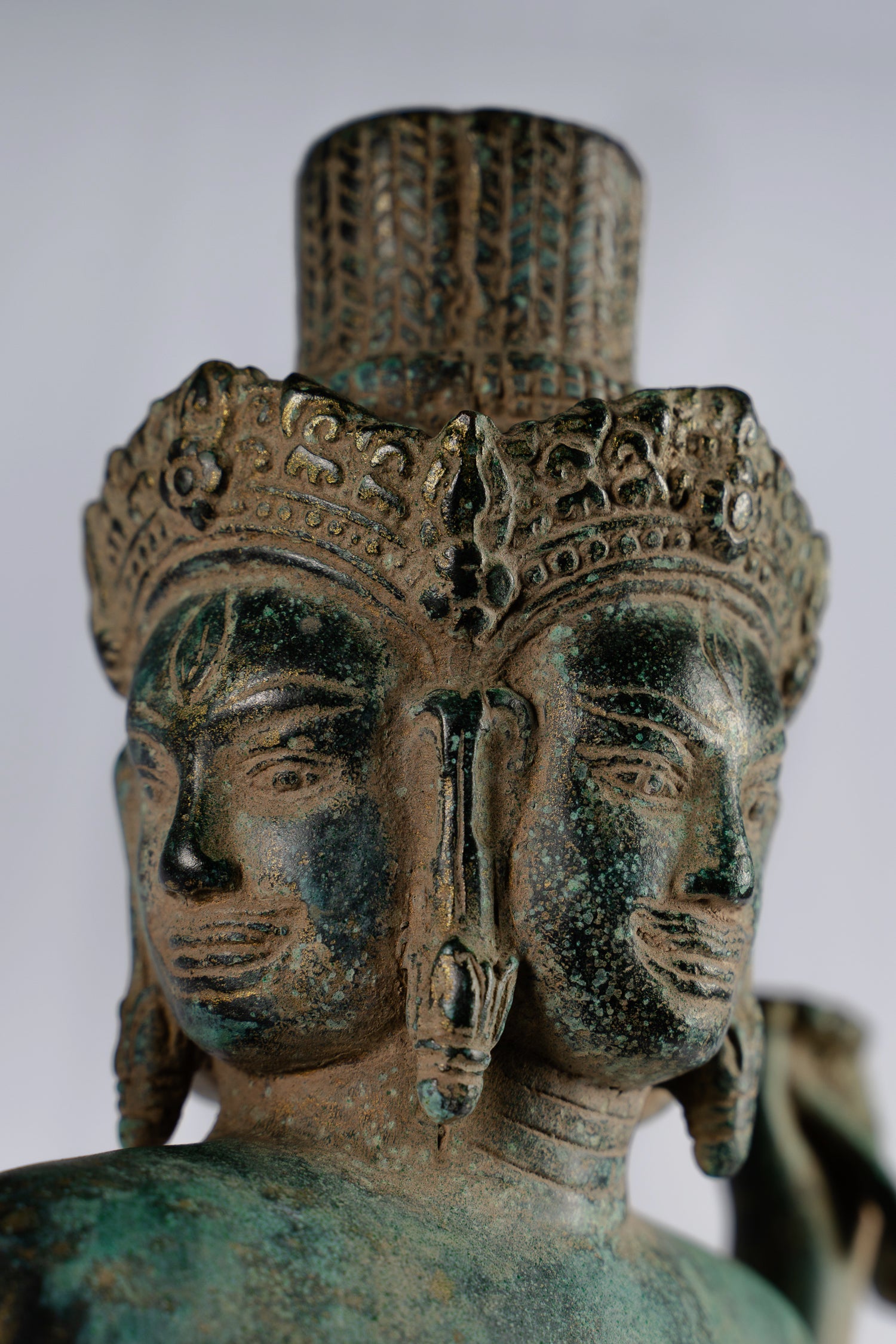 Estatua de Brahma - Estilo antiguo Khmer Koh Ker de pie Bronce Brahma - Creación de Dios Hindú - 50 cm/20 "