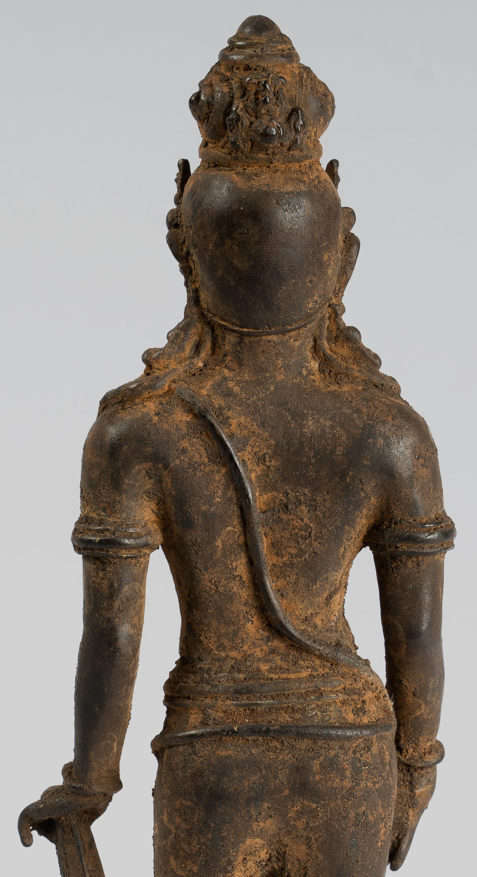 Vishnu - Antique Java Style Majapahit in piedi Bronzo Vishnu Statua - 29cm/11 "