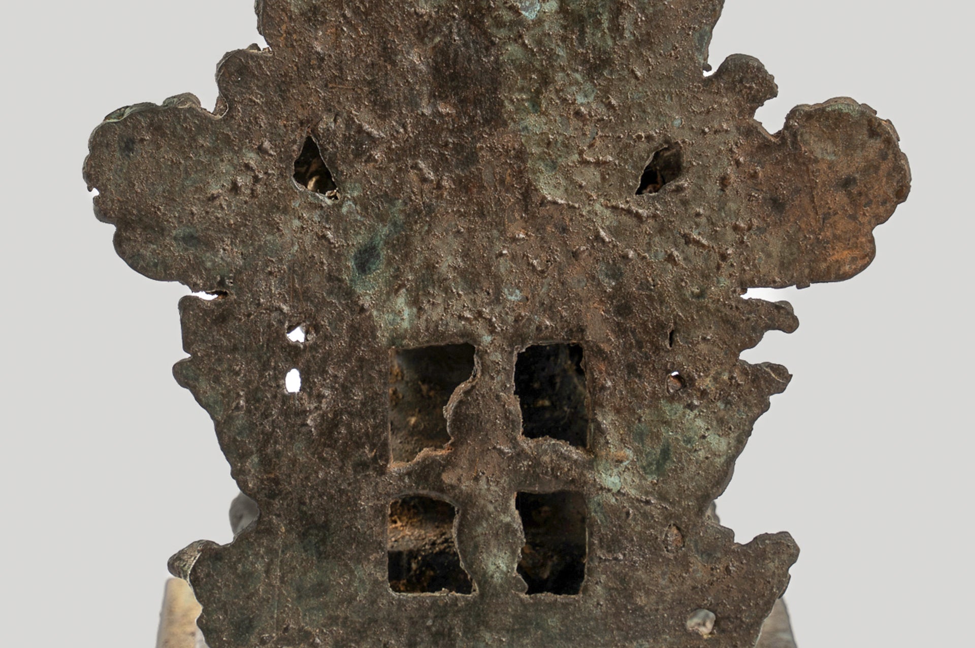 Shiva Statue - Antique Indonesian Style Bronze Javanese Seated 4-Arm Shiva Statue - 20cm/8"