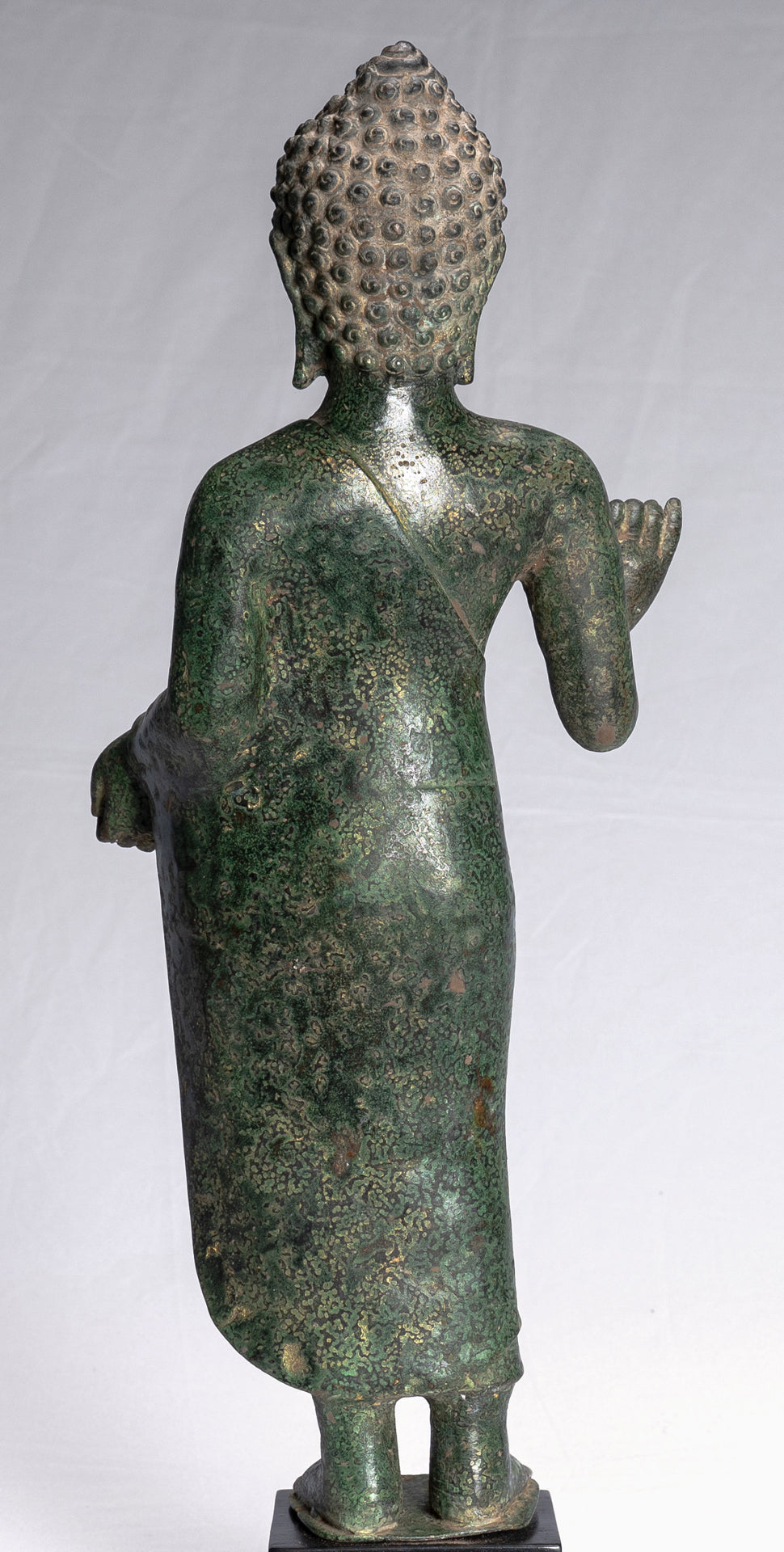 Estatua de Buda - Estatua de bronce de bronce de Dvaravati de Thai de Producción de Buda 55cm/22 "