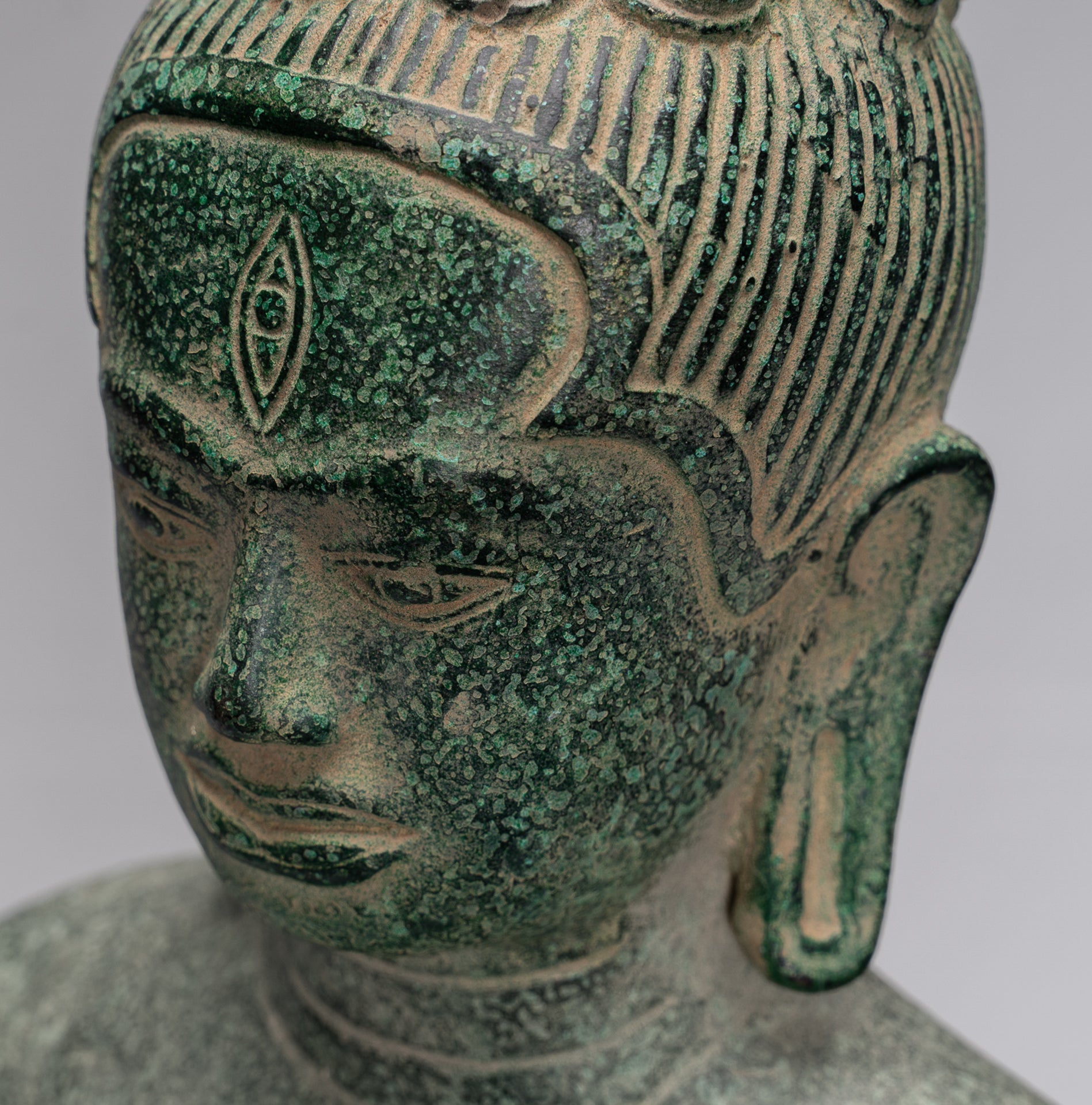 Deity Statue - Antique Khmer Style Banteay Srei Prajnaparamita Statue / Goddess - 72cm/29"