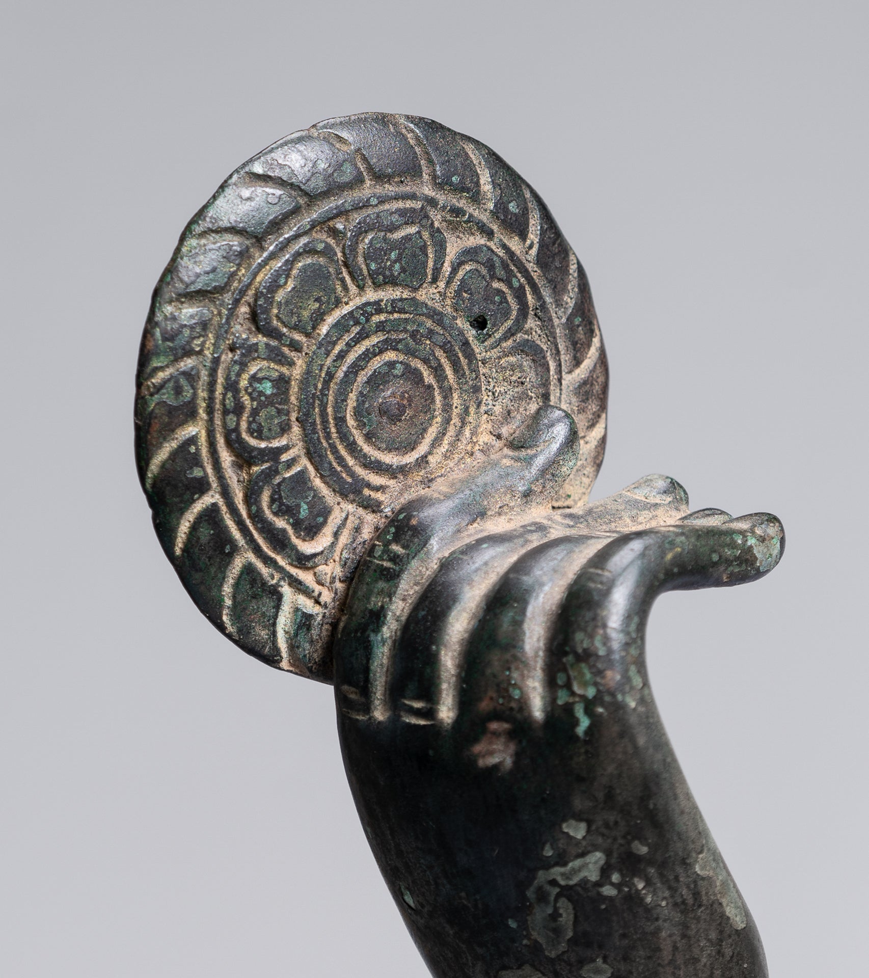 Large Antique Khmer Style Standing Bronze Bayon Style Lokeshvara Statue - 122cm/49"