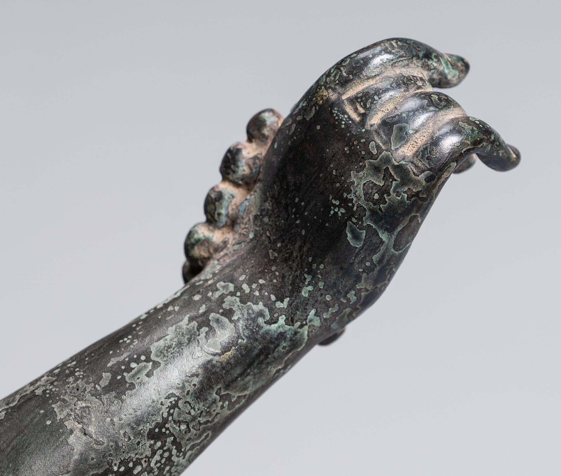 Large Antique Khmer Style Standing Bronze Bayon Style Lokeshvara Statue - 122cm/49"