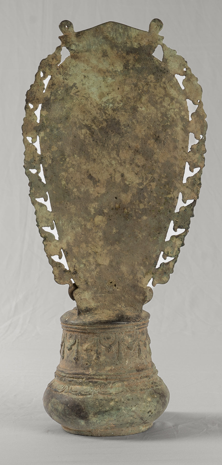 Ganesha Statue - Antique Javanese Style Bronze Dancing Indonesian Ganesha Statue - 42cm/17"