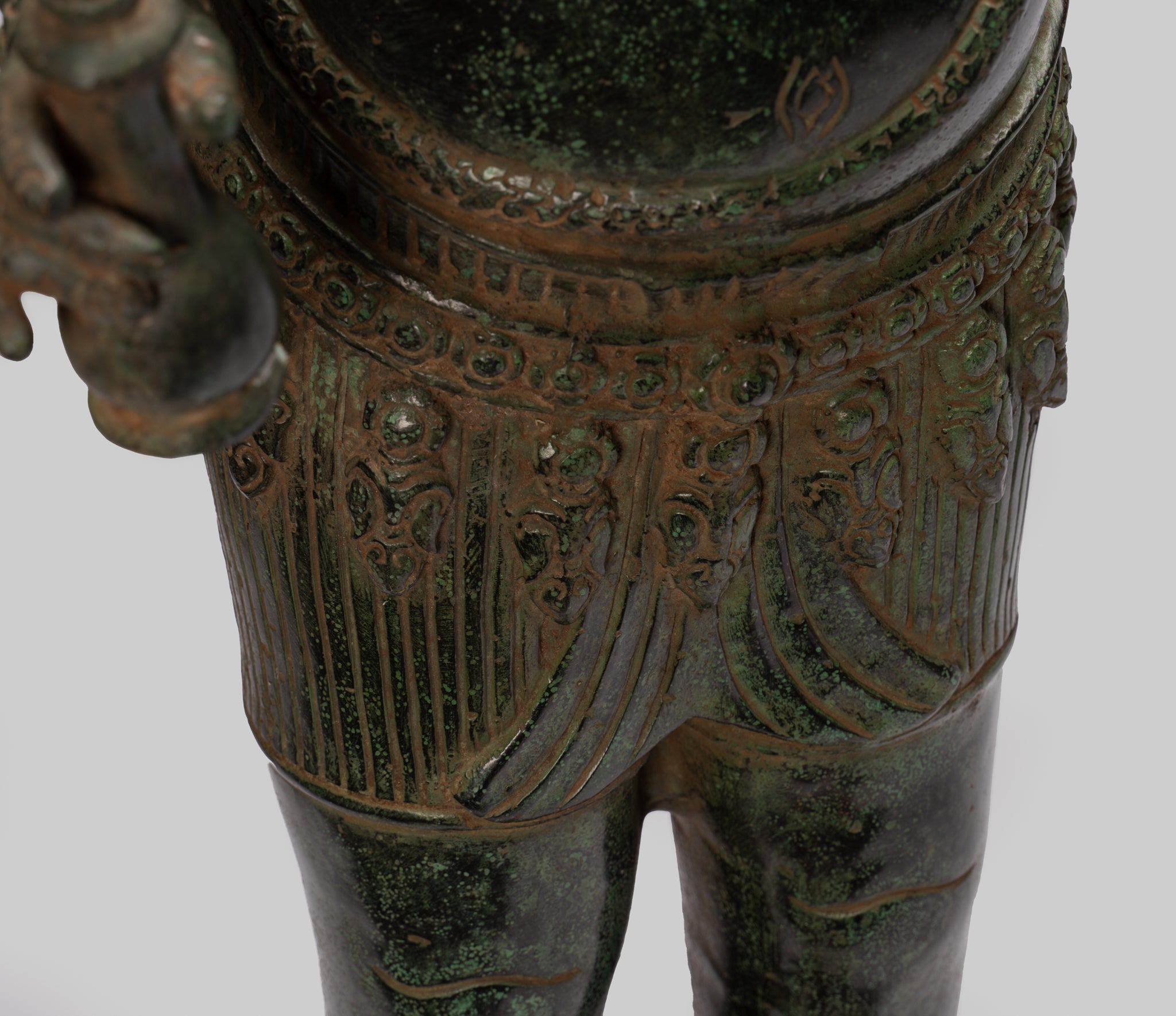 Estatua de Ganesha - Estatua de bronce de bronce de estilo Jhmer antiguo y Yoni - 86 cm/34 "