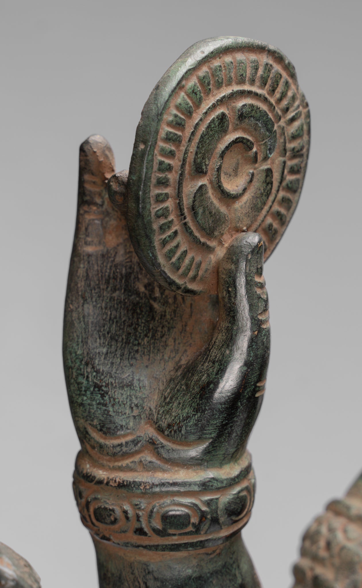 Estatua de Ganesha - Estatua de bronce de bronce de estilo Jhmer antiguo y Yoni - 86 cm/34 "