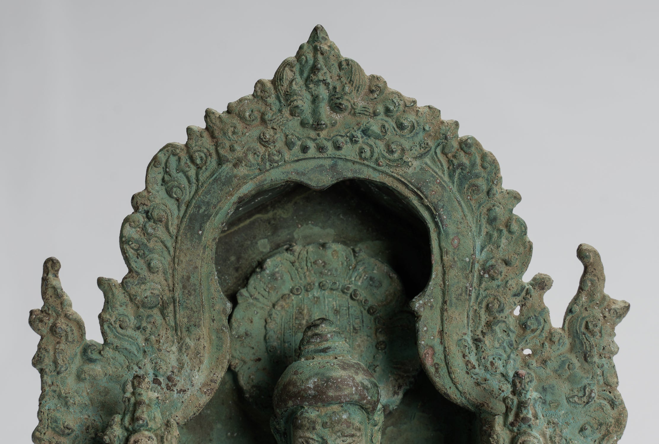 Buddha Statue - Antique Indonesian Style Bronze Seated Javanese Teaching Buddha Statue -26cm/10"