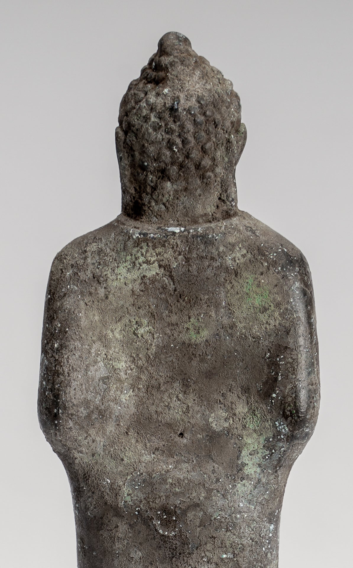Buddha Statue - Antique Indonesian Style Standing Bronze Javanese Adoration Buddha - 16cm/6"
