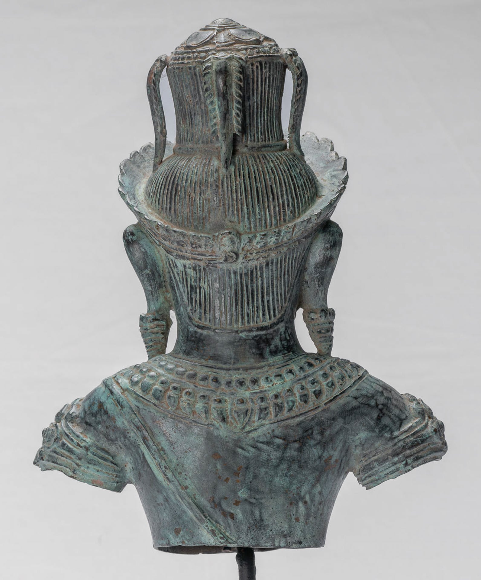 Vishnu Statue - Antique Khmer Style Angkor Wat Bronze Vishnu Statue - 37cm/15"