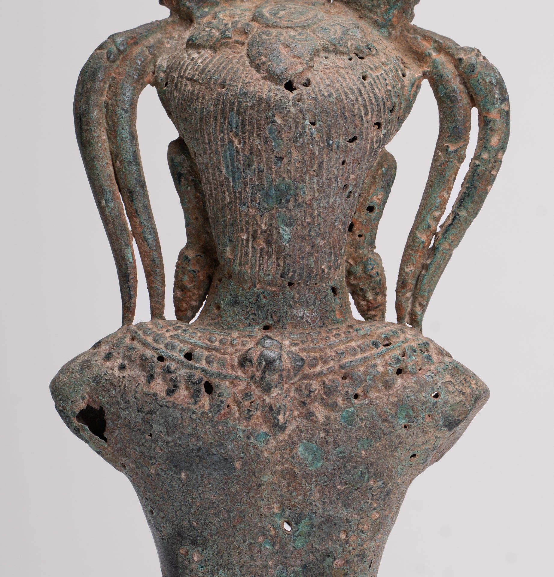 Apsara Statue - Antique Khmer Style Bronze Angkor Wat Apsara or Angel Statue - 33cm/13"