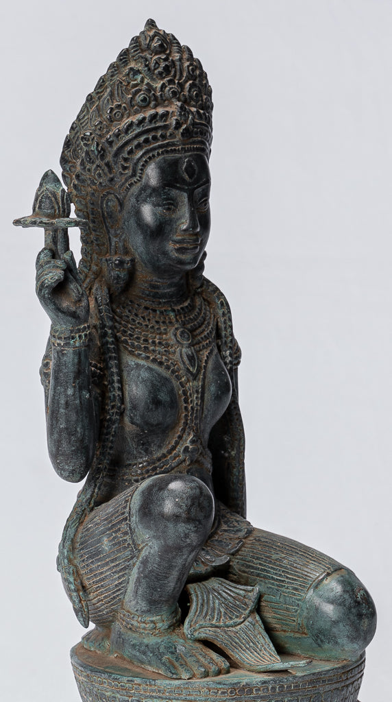 Estatua de Apsara - ANGKOR ANGKOR ANGKOR ANGKOR ANTIGUO APSARA A APSara o ángel - 35 cm/14 "