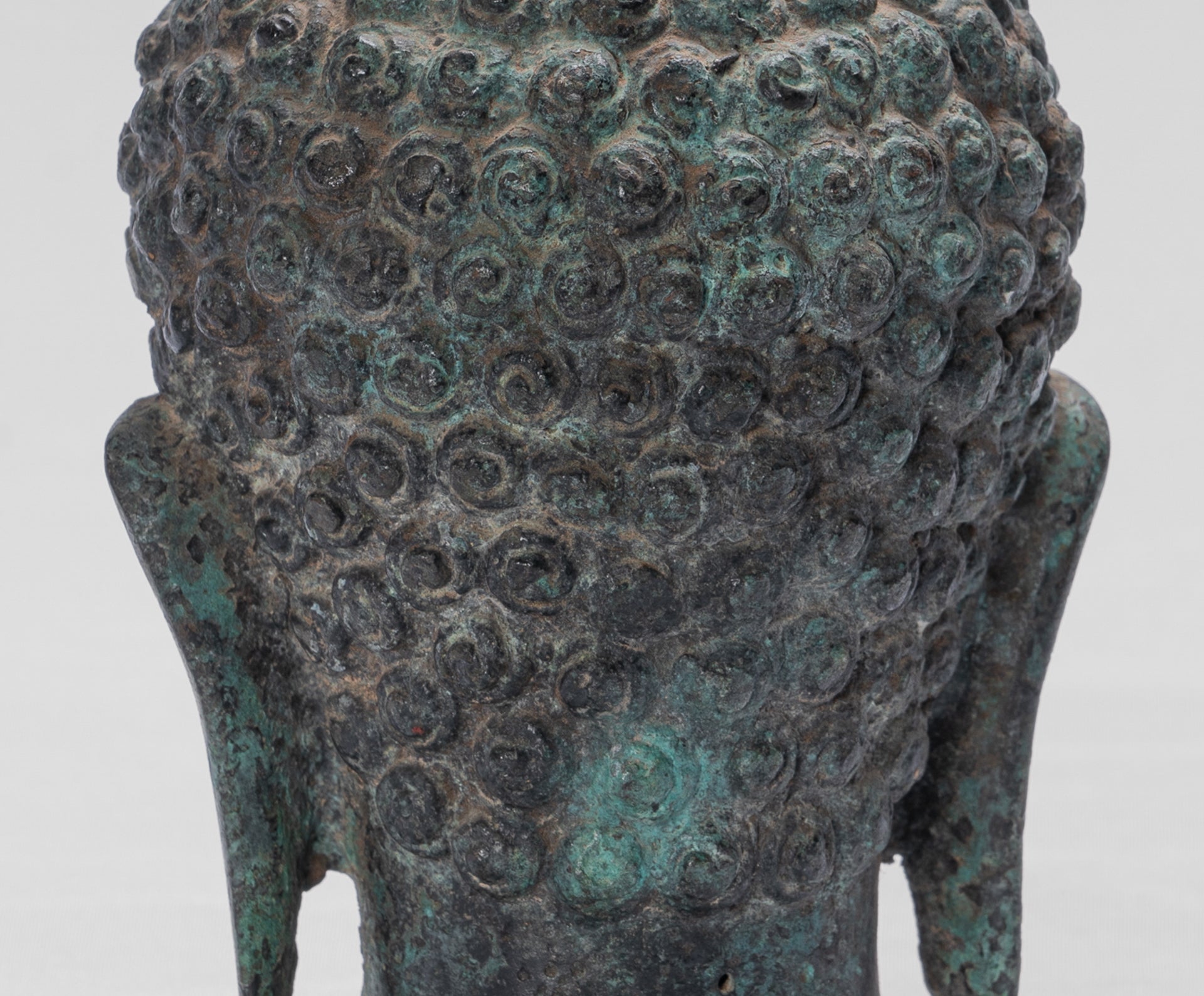 Buddha Statue - Antique Khmer Style Bronze Phnom Da Buddha Statue - 15cm/6"