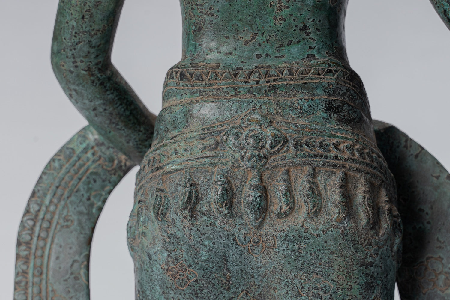 Apsara Statue - Antique Khmer Style Bronze Angkor Wat Apsara or Angel Statue - 62cm/25"