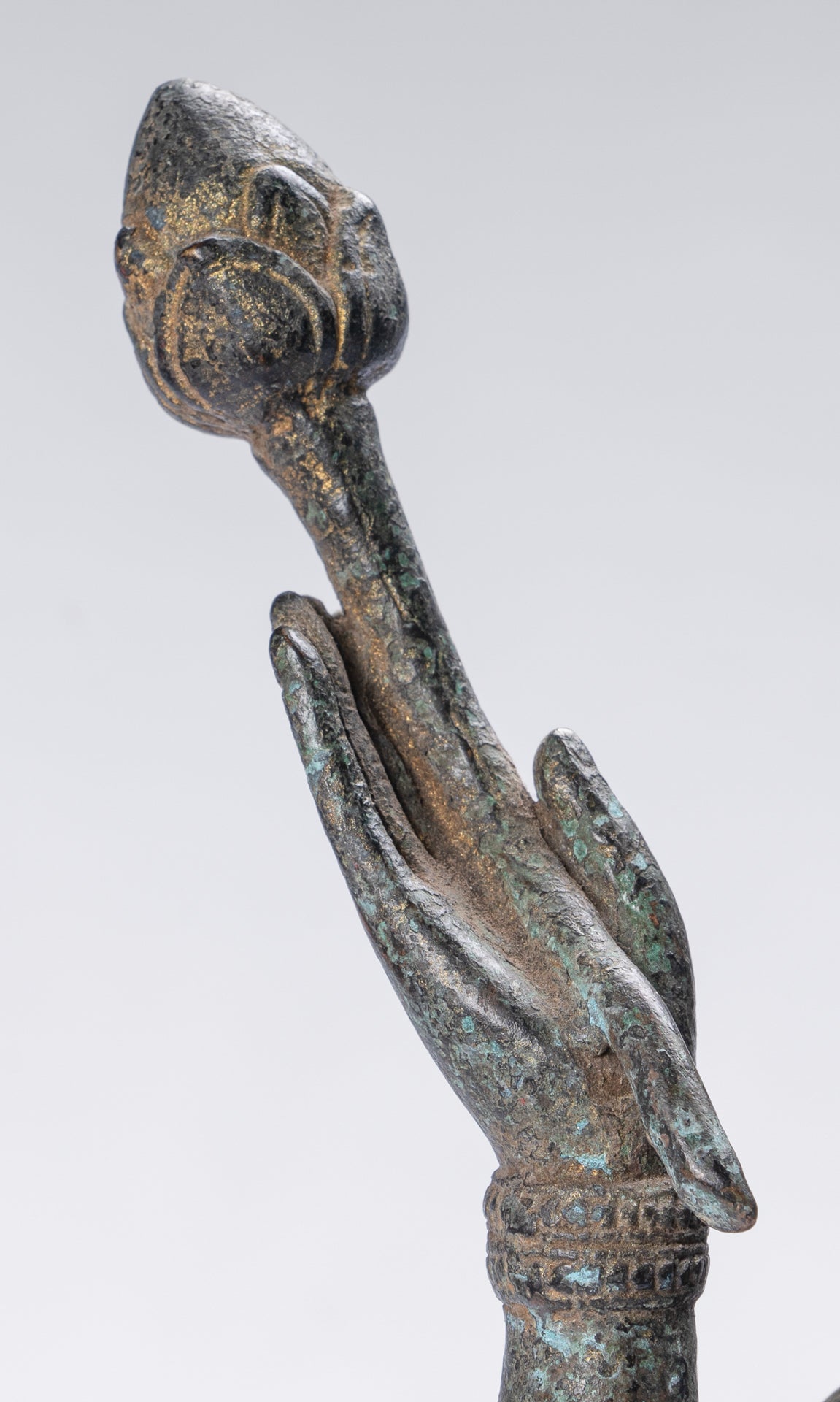 Apsara Statue - Antique Khmer Style Bronze Angkor Wat Apsara or Angel Statue - 61cm/24"