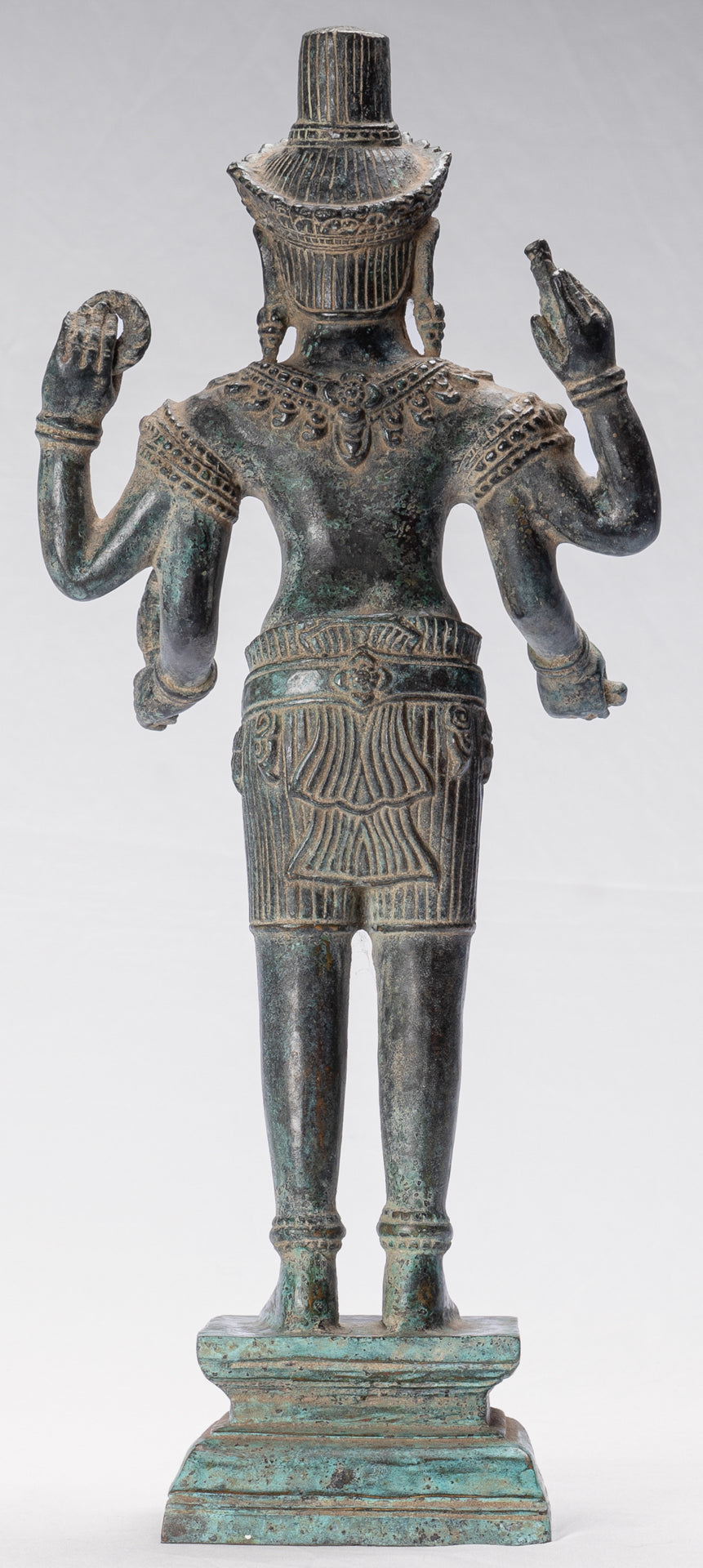 Shiva Statue - Antique Khmer Style Bronze Angkor Wat Style Shiva Statue - 44cm/18"