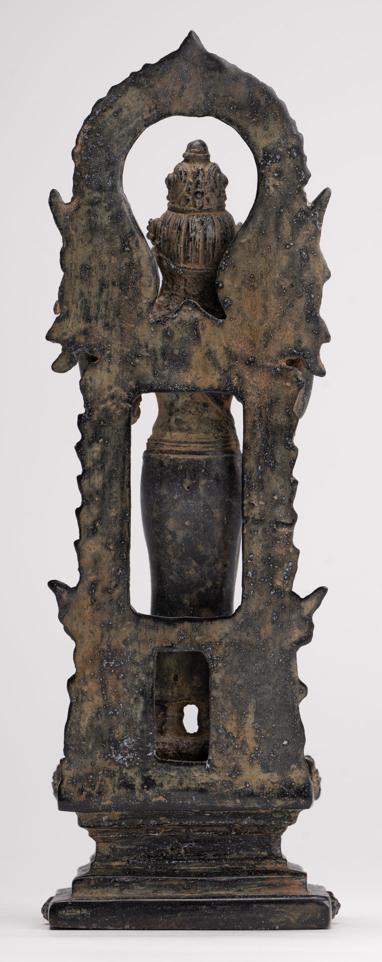 Vishnu - Antique Indonesian Style Majapahit Standing Bronze Vishnu Statue - 24cm/10"