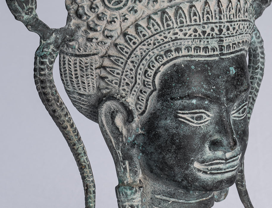 Apsara - Antique Khmer Style Bronze Angkor Wat Apsara or Angel Statue - 35cm/14"