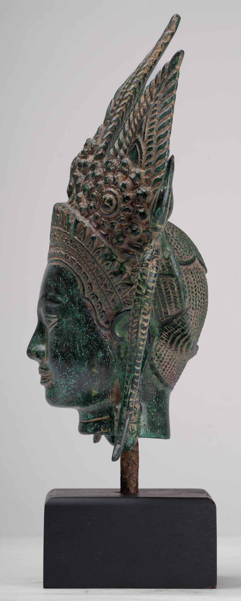 Apsara - Antique Khmer Style Bronze Angkor Wat Apsara or Angel Statue - 38cm/15"