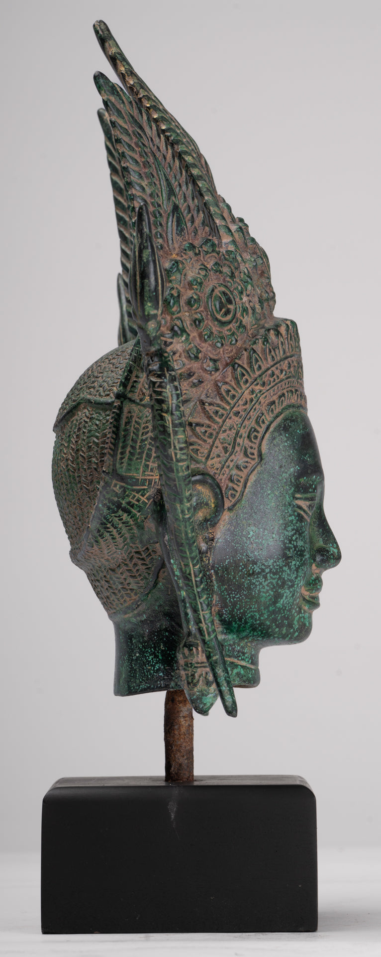 Apsara - Antique Khmer Style Bronze Angkor Wat Apsara or Angel Statue - 38cm/15"