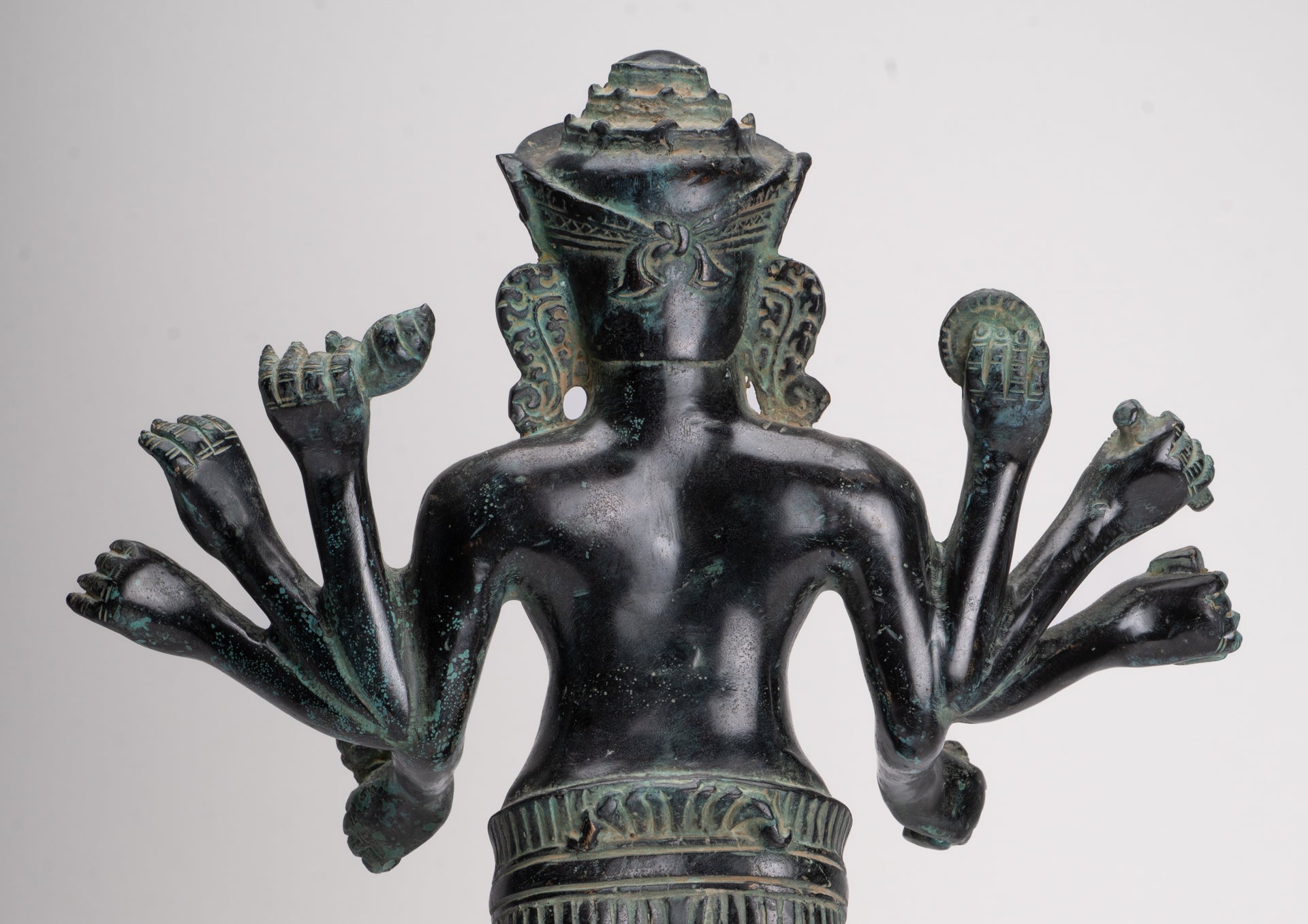 Kalkin Statue - Antique Khmer Style Mounted Bronze Hayagriva Kalkin Horse of Vishnu - 51cm/20"