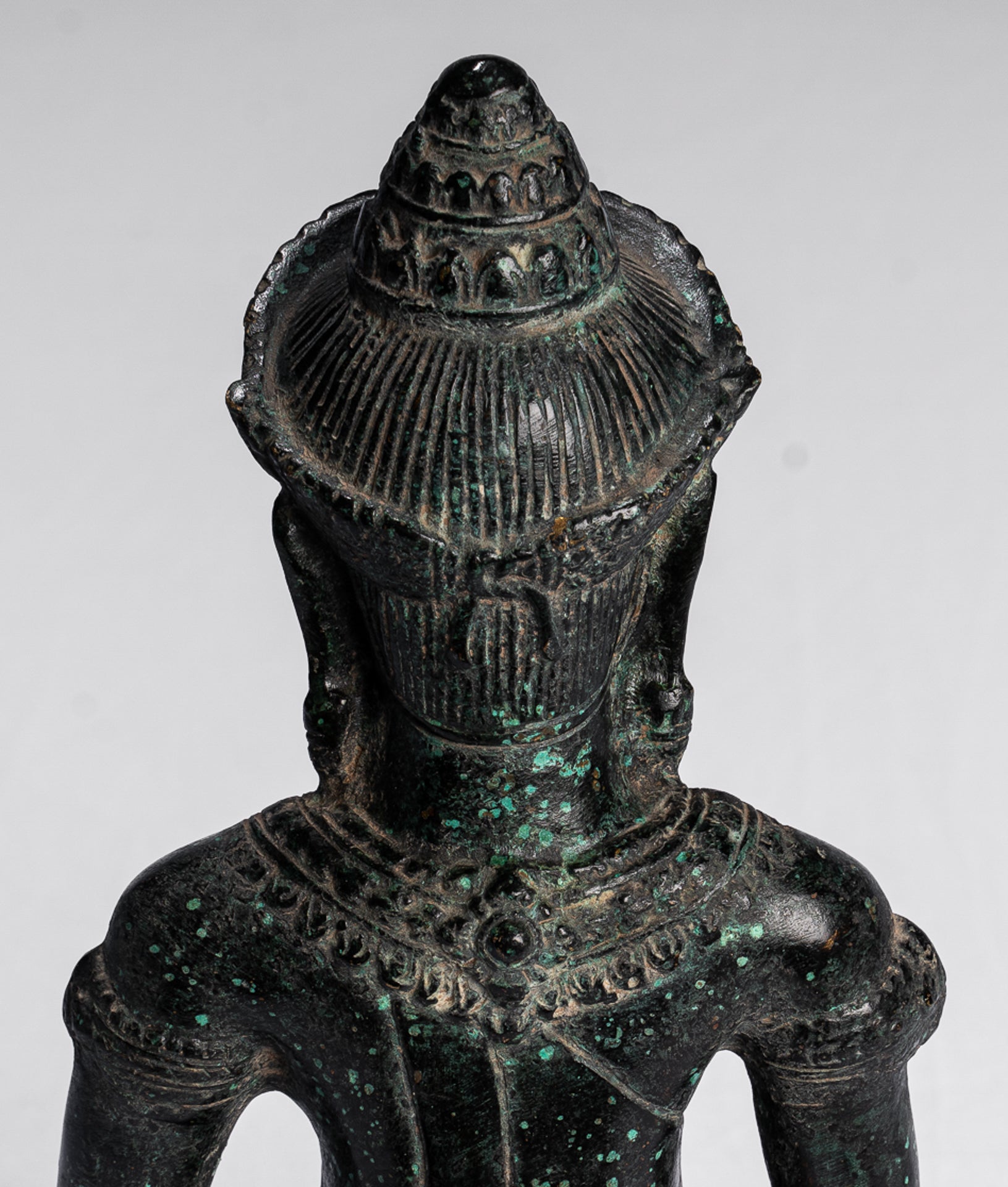 Buddha Statue - Antique Khmer Style Meditation Baphuon Buddha Statue - 24cm/10"