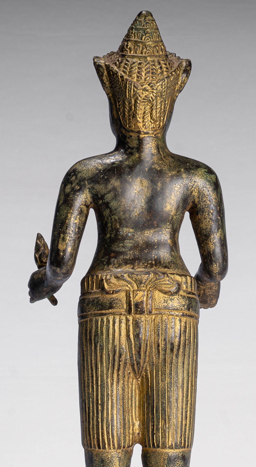 Kalkin Statue - Antique Khmer Style Standing Bronze Hayagriva Kalkin Horse of Vishnu - 47cm/19"