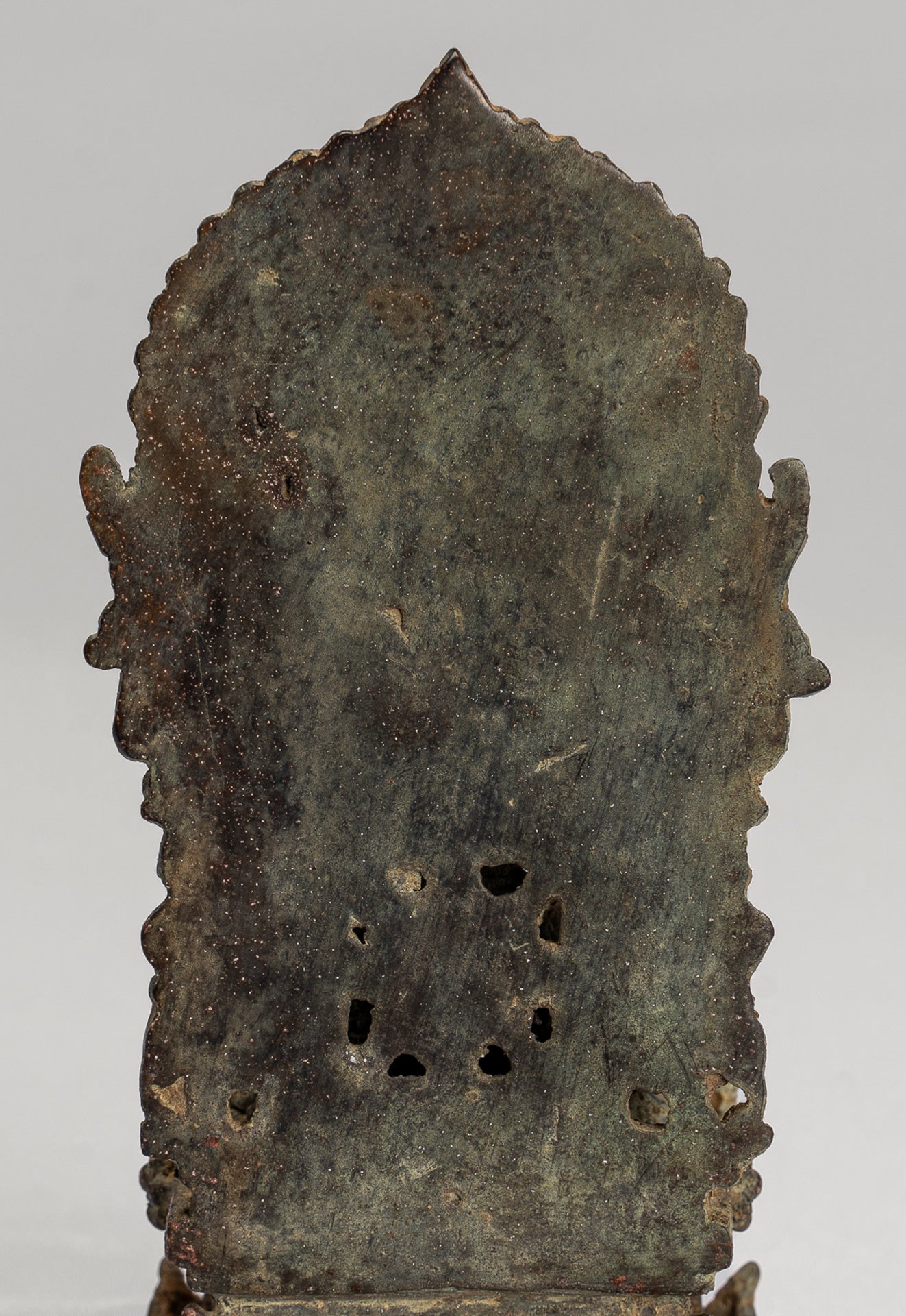 Vishnu - Antique Java Style Indonesian Majapahit Seated Bronze Vishnu Statue - 15cm/6"