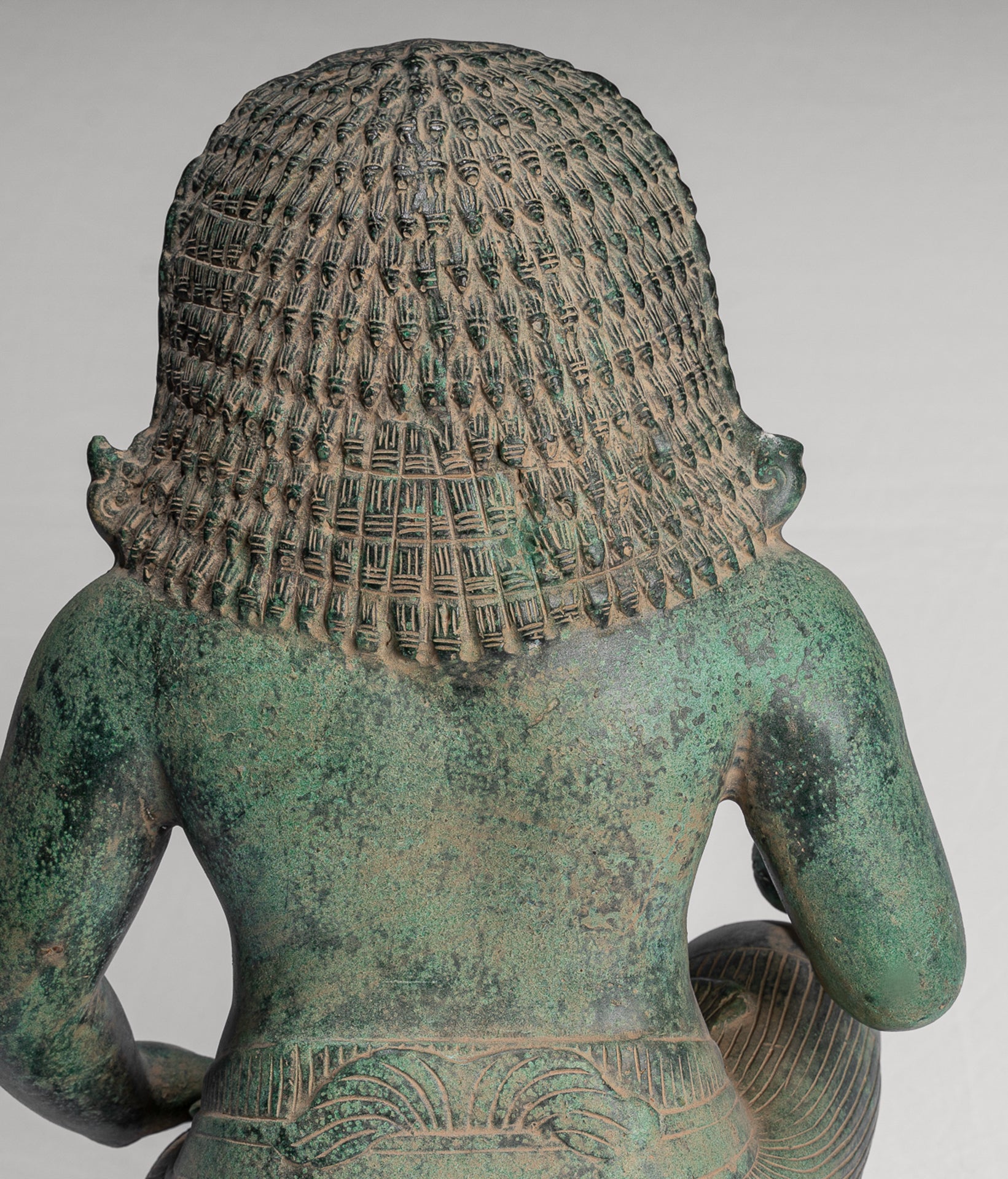 Antique Khmer Style Bronze - Vishnu Avatar - Narasimha or Narasingh - 40cm/16"