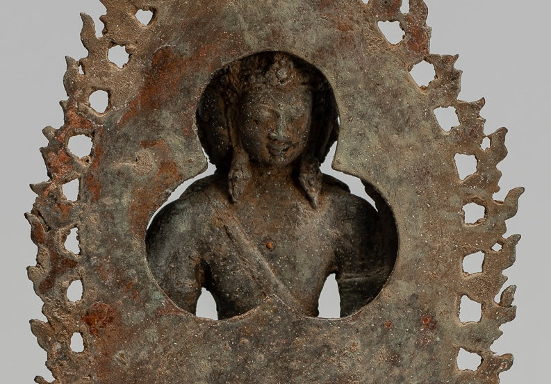 Brahma Statue - Antique Indonesian Style Majapahit Standing Bronze Brahma Statue - 32cm/13"